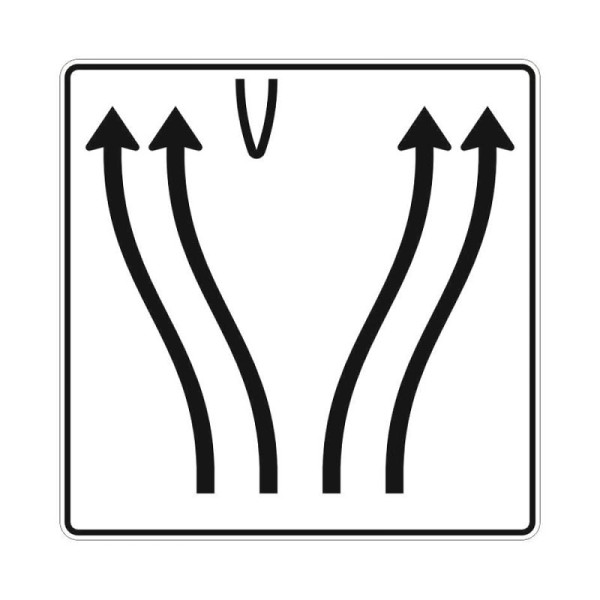 Stein HGS Überleitungstafel Verkehrszeichen StVO 501-74, Alform, RA1, RA1, Alform, 501-74.0004