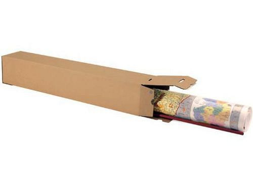 DENIOS Quattropack Premium, 1-welliger Faltkarton, 105 x 105 x 430 mm, für Format A2, Qualität 1.30B, VE: 10 Stück, 299478