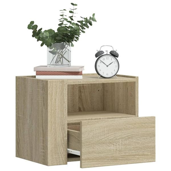 vidaXL Wand-Nachttische 2 Stück Sonoma-Eiche 45x30x35 cm, 848316