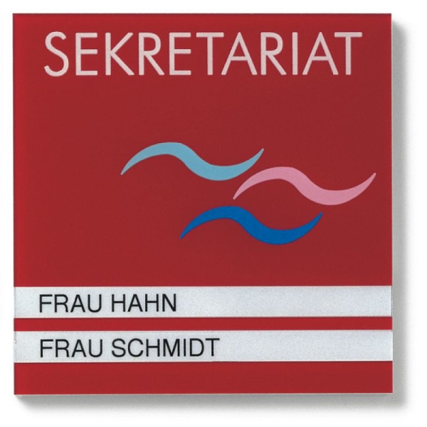 Stein HGS Türschild -Unitex BX- für Textstreifen, 5 Nuten, spitze Ecken, RAL 5010 - enzianblau, ohne Zimmer-Nummer und Festtext, 21196-010201