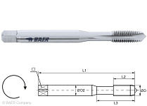BAER HSSE Maschinengewindebohrer Form B +0,1mm - M 4 x 0,7 - DIN 371, 110419002