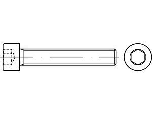 Zylinderschrauben ISO 4762 8.8 M 12 x 70 mit Gewinde bis Kopf VE=S (50 Stück)
