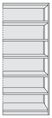 Kerkmann Büro-Komplett-Regal Progress 500, B 960 x T 300 x H 2250 mm, lichtgrau, 50946311