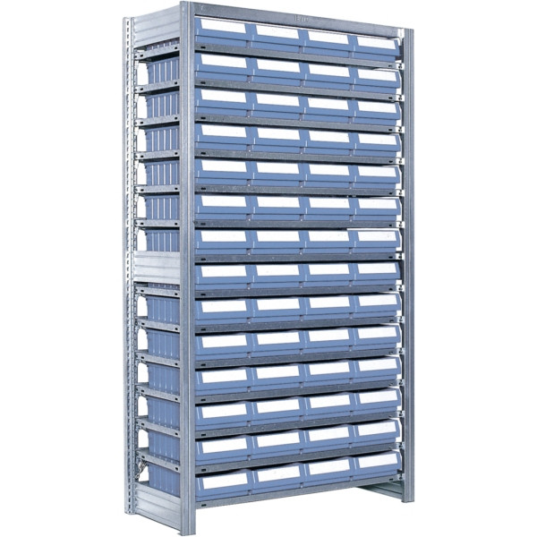 BITO Behälterregal mit 56RK 1849x1008x324 Anbaufeld verzinkt -FG-, 53026