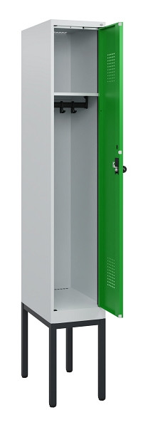 C+P Spind Evolo PLUS, Gestell, 1 Abteil, 1950x300x500mm, 7035/6037, Drehriegel, 0490305-10 S10011