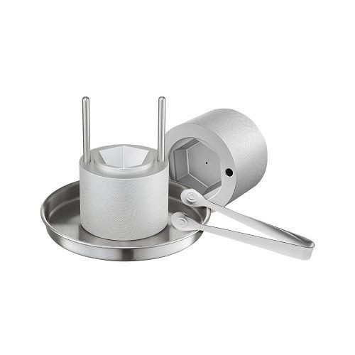 VEVOR Eispresse Set 65mm Eiskugelform aus Aluminium mit Zange & Abtropfschale, Diamond Eisballmaker für Whisky & Cocktails, BQYJYSLC65MMD7AI9V0