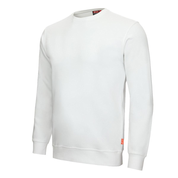 NITRAS MOTION TEX LIGHT, Pullover, 70% Baumwolle / 30% Polyester, 300 g/qm, STANDARD 100 by OEKO-TEX®, Größe: S, Farbe: weiß, VE: 15 Stück, 7015-1100-S