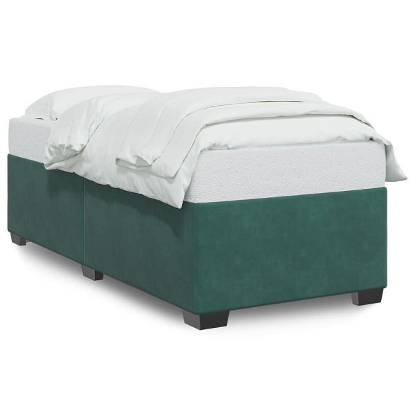 vidaXL Bettgestell Dunkelgrün 90x200 cm Samt, 3284610, 8721102694929