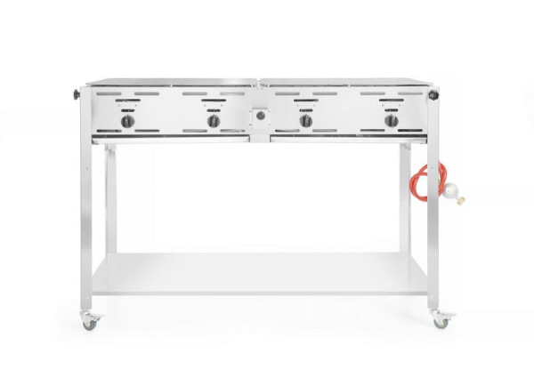 Hendi Grill-Master Quattro, mit Ablageboden, fahrbar, 154908