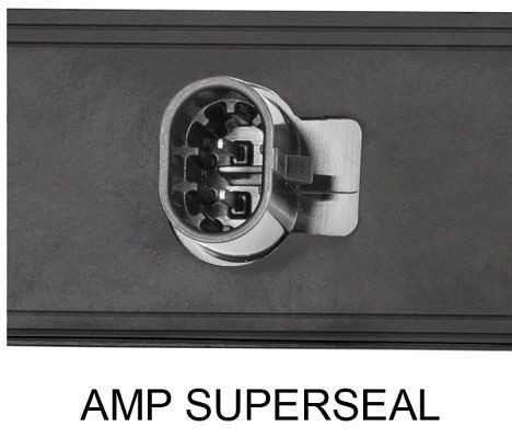 HELLA Positionsleuchte - Shapeline Style - LED - 24/12V - schlank - Anbau/geklebt - glasklar - LED-Lichtfarbe: weiß - AMP - vorne rechts, 2PF 013 326-061