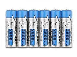 Metrel Satz mit 6 Akkus Typ AA 1,2 V /2500mAH, S 2080, 20992517