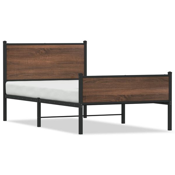 vidaXL Bettgestell mit Kopf- und Fußteil Metall 107x203cm, 4007954