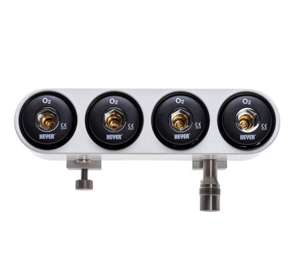 MBS Medizintechnik Entnahmeverteiler Box 4-fach O2 Schiene Neutral ZGA, 101018