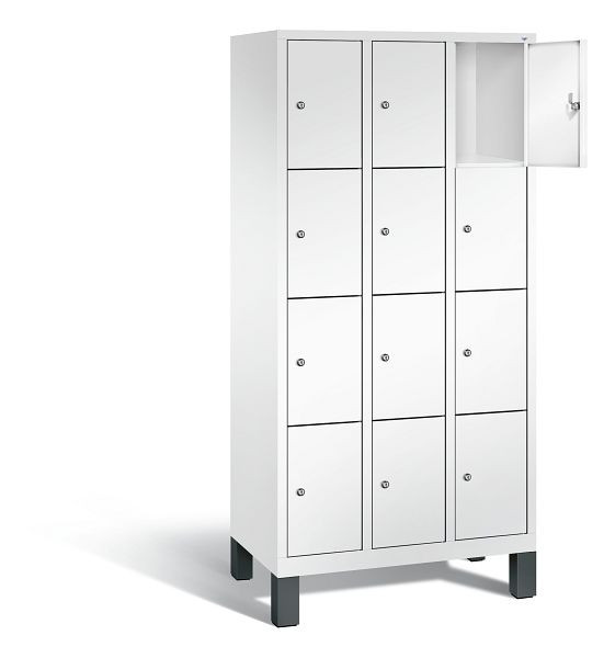 C+P Schließfachschrank Evolo, H1850xB900xT500mm, Farbe: Verkehrsweiß, 48010-304 S10152