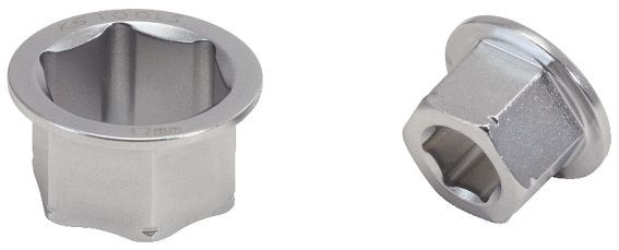 KS Tools 6-kant-Einsatz 3/8", Material: Feinster Chrom Vanadium Stahl, matt satiniert verchromt, 503.4591, 4042146688663
