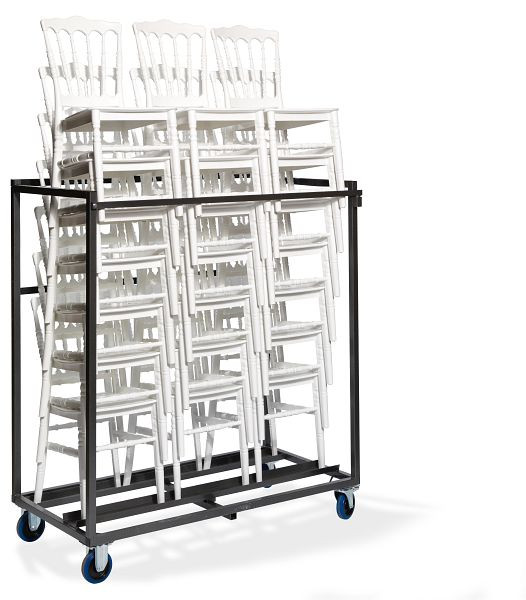 Feros Transportwagen Napoleon/Tiffany, für max 27 Hochzeitstühle, 135x71,5x150cm (BxTxH), Hammerschlag, T91900