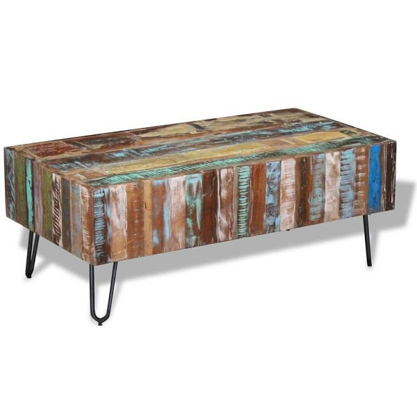 vidaXL Couchtisch Altholz Massiv 100x50x38 cm, Top-Qualität, 243455