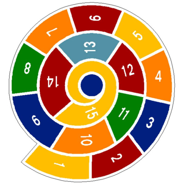 Stein HGS Spielplatzmarkierung DecoMark® Hüpfspiel 'Spirale', 12934