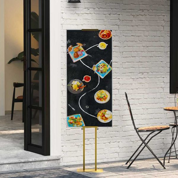 vidaXL Messestände 2 pcs Gold 30 x 23,5 x 210 cm Stahl, 3407636