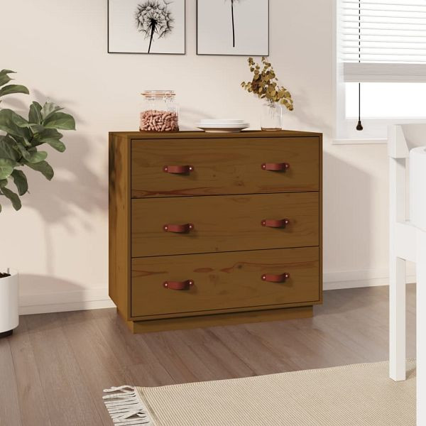 vidaXL Sideboard Honigbraun 80x40x75 cm Massivholz Kiefer, 820110