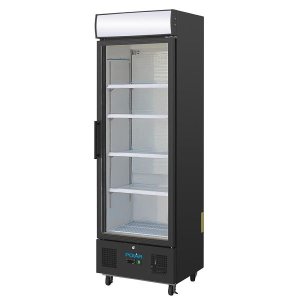 Polar G-Serie Standkühlschrank mit Display 368 Liter Schwarz, GH427