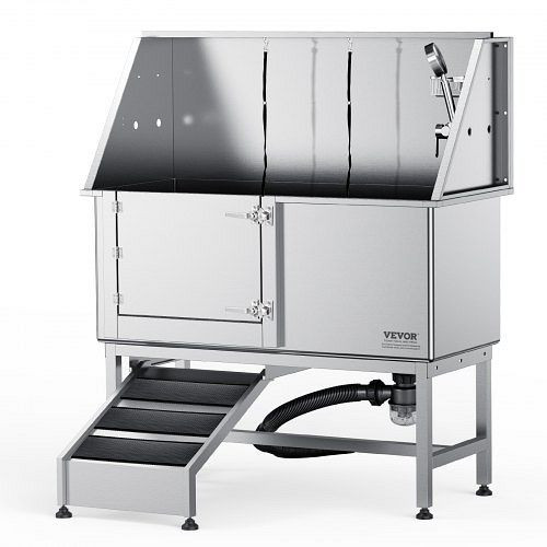 VEVOR Professionelle Hundepflegewanne 1574,8mm Edelstahl 200kg Hunden Pflege Dusche Auslaufsicher Kratzfest Hundedusche Waschwanne, BXGCWYG62ZKM7I5V3V0