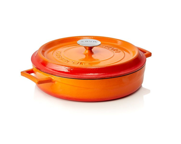 WAS Bräter Durchmesser oben 29 cm, Höhe 6,5 cm, orange, 363601028