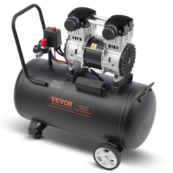 VEVOR Kompressor 60L Luftkompressor 125PSI Druckluft 1,25kW Flüsterkompressor, WYWSKYJ60L14J9EI6V2