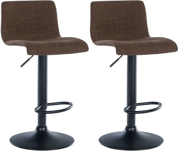 CLP Barhocker Branford Stoff, braun, VE: 2 Stück, 323626