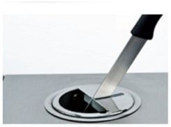 IDEAL AKE Messerabstreifer, unbeheizt, eingebaut im Ablagebord, 484309046