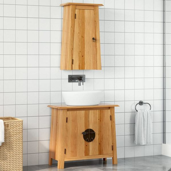 vidaXL 2-tlg. Badmöbel-Set Massivholz Kiefer, 3223459, 8721012984516