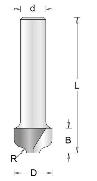 HiKOKI 8 mm Karniesnutfräser für die Oberfläche 12.7x50x2, 754090