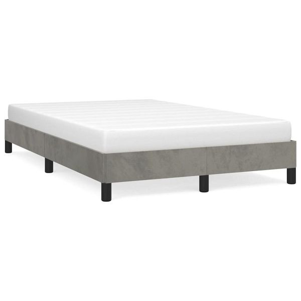 vidaXL Bettgestell Hellgrau 120x190 cm Samt, 3269625, 8721102435126