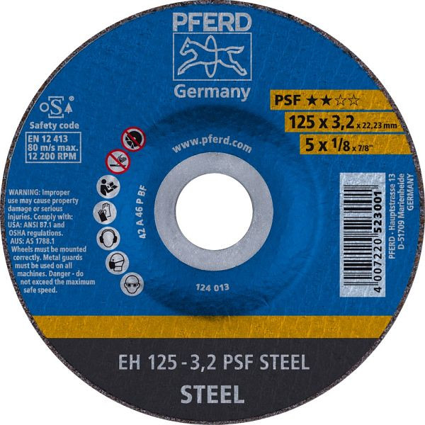 Pferd Trennscheibe EH 125-3,2 PSF STEEL, VE: 25 Stück, 61720226