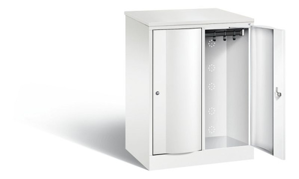 C+P Garderobenschrank Resisto, H1077xB772xT540mm, Farbe: Verkehrsweiß, 8271-272 S10103
