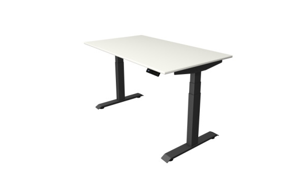 Kerkmann Sitz-/Stehtisch Move 4, B 1400 x T 800 mm, elektrisch höhenverstellbar von 640-1290 mm, Weiß, 10081010