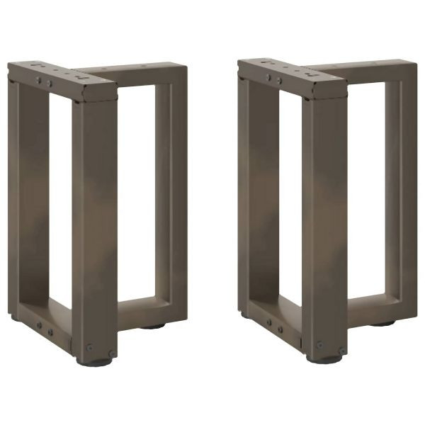vidaXL Couchtischbeine T-Form 2 Stück Naturstahl 38x25x(42-43) cm Stahl, 4013027