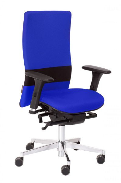 nexxtoffice Vita-Q Bürodrehstuhl mit 3D Armlehnen, Aluminium Fußkreuz, Weiche Rollen, Navassa, V-Q5-MA-WR-A-N-Nav