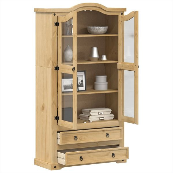 vidaXL Vitrine Corona 99x43x187 cm Massivholz Kiefer, 4005682