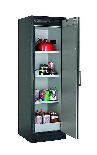 asecos Sicherheitsschrank Q-CLASSIC-90, Q90.195.060.R in reinweiß RAL 9010 mit 3x Fachboden (Stahlblech), 30073-050-33407