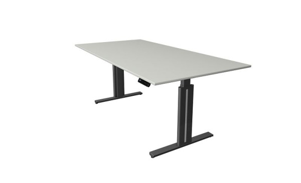 Kerkmann Sitz-/Stehtisch B 2000 x T 1000 mm, elektrisch höhenverstellbar von 720-1200 mm, Memory-Funktion, 4 Höhen, lichtgrau, (Montage), 10324211-1