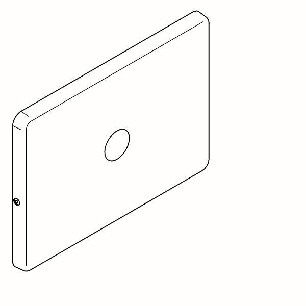 KWC Edelstahlabdeckplatte, A3000open, 207x147 mm, mit Bohrung für Piezo-Taster, 2000105718