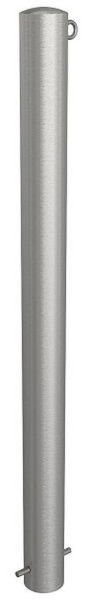Schake Sperrpfosten aus Edelstahl Typ 4089, Ø 89mm, ortsfest zum Einbetonieren, geschliffen, mit 1 Öse, 4089+1
