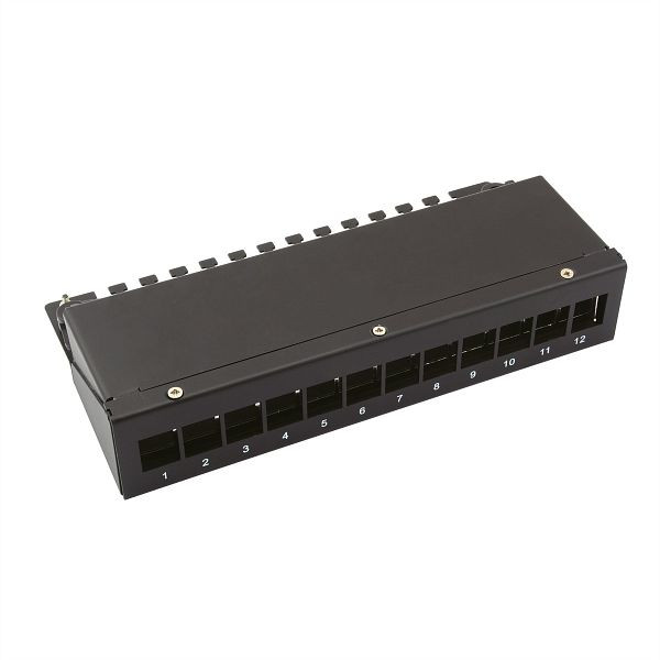 VALUE Keystone-Modulträger, 12-Port, schwarz, 26.99.0332