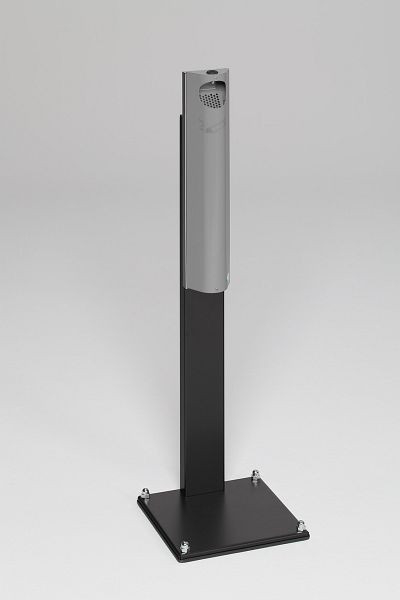 VAR Wandascher B 12 verschließbar mit Standfuss schwarz, silber, 45073