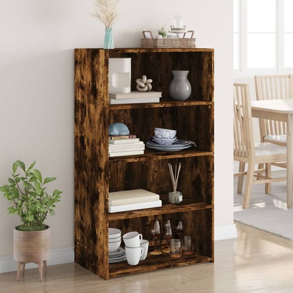 vidaXL Highboard Räuchereiche 70x41x124 cm Holzwerkstoff, 846408