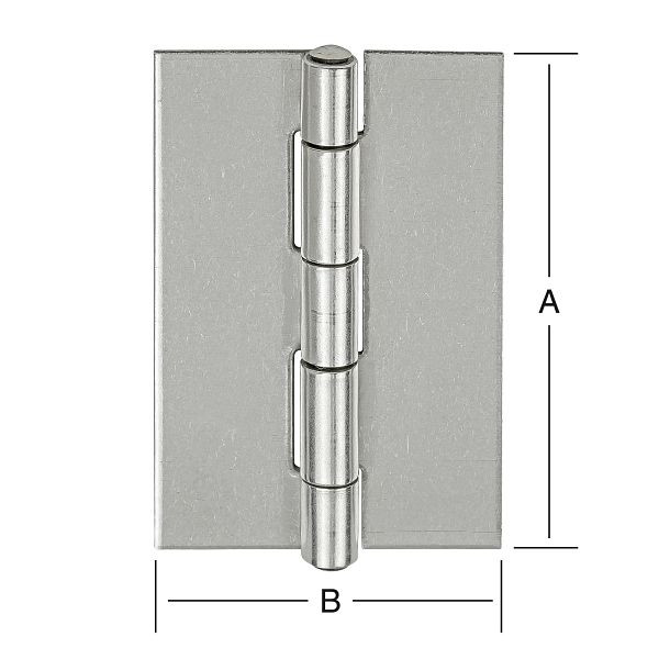 Vormann schmale Scharniere, gerollt 50 x 31 mm ungebohrt, VE: 20 Stück, 010501050U