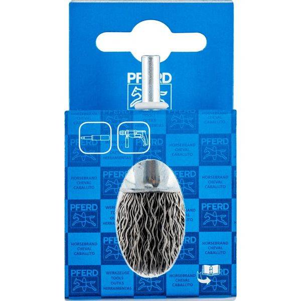 Pferd Pinselbürste mit Schaft, ungezopft POS PBU 2022/6 ST 0,50, VE: 10 Stück, 43704005