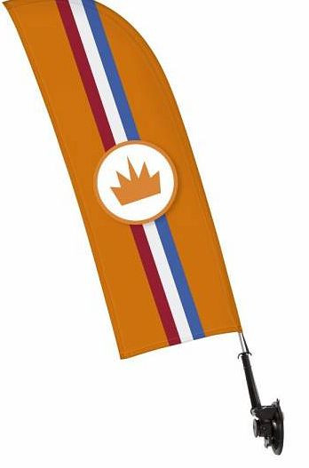 Showdown Displays Fensterflaggen-Set, Einseitig Orange Krone, WINFLAG-SET-I799