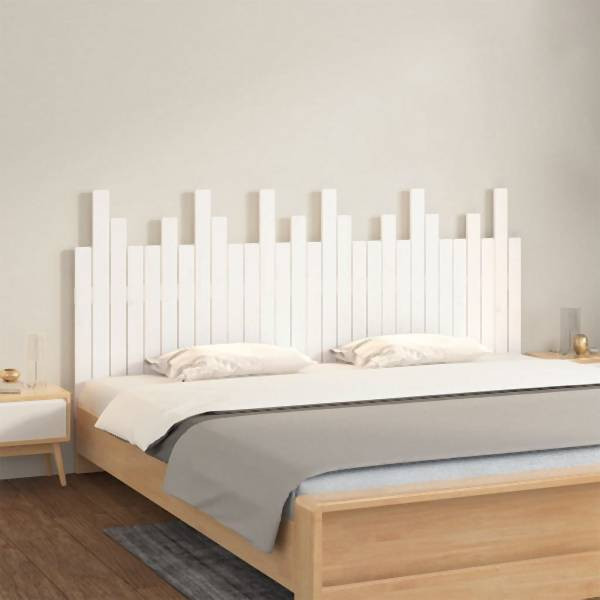 vidaXL Wand-Kopfteil Weiß 185x3x80 cm Massivholz Kiefer, 824814